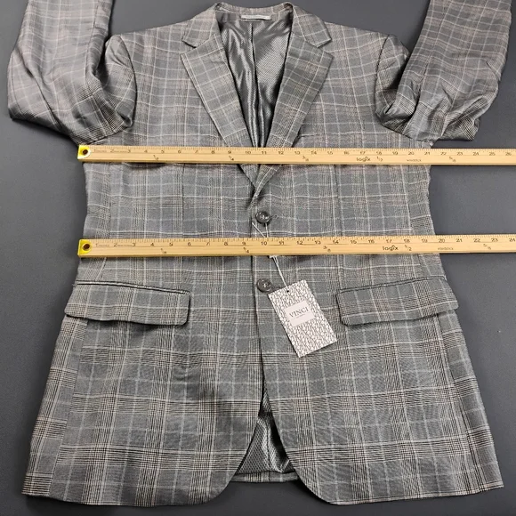 VINCI Sport Coat Men's Size 38R Grey Two-Piece Blazer NWT $359.99